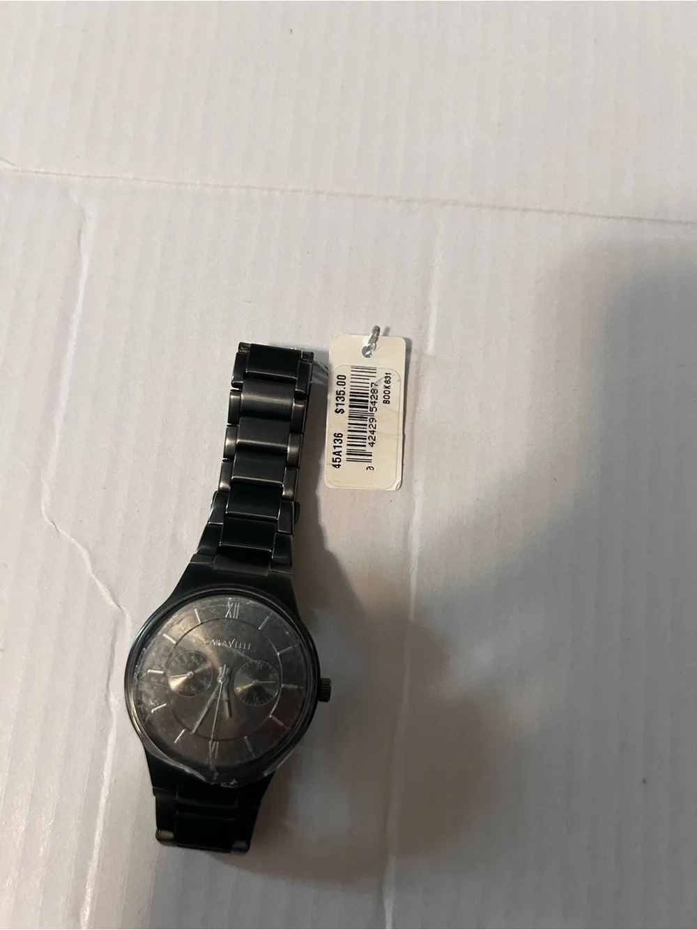 Black Stainless Steel Men’s Chronograph Watch - Unknown Brand